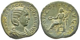 Philippus I pour Marcia Otacilia Severa (femme de Philippus I et mère de Philippus II)
Sestertius, Rome, 248, AE 17.21 g. Avers : MARCIA OTACIL SEVERA...