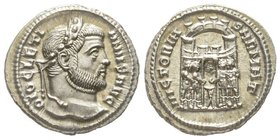 Diocletianus 284 - 286
Argenteus, Siscia, 294-295, AG 3.36 g. Ref : C. 488, RIC 34a (R3) Ex Vente Helios 1, 17 Avril 2008, Lot 554 Conservation : pres...