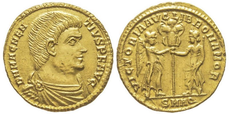 Magnentius 350-353 (Usurpateur)
Solidus, Aquileia, 351, AU 4.51 g. 
Avers : D N ...