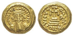 Constant II 641-668
Solidus globulaire, 652-653, Carthage, AU 4.3 g.
Ref : MIB 64, Sear 1037
Conservation : TTB