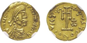 Constantinus IV 668-685
Tremissis, Rome, 668-685, AU 1.46 g.
Ref : MIB 49, DOC II 77, SB 1228
Conservation : NGC Choice AU 4/5 - 3/5. Rare