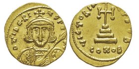 Tiberius III 698-705 
Solidus, Constantinople, AU 4.42 g.
Ref : MIB 1, Sear 1360
Conservation : SUP/FDC