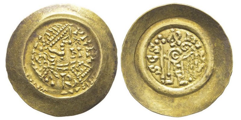 Liutprand 702-712
Tremissis, avec lettre N à l’avers, AU 1.22 g. Ref : MIR 800 (...