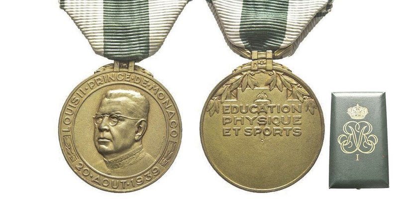 Monaco, Louis II 1922-1949
Médaille de l'Education Physique et du Sport, pour le...