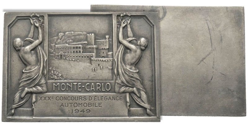 Monaco, Louis II 1922-1949
Plaque uniface XXXe concours d'élégance automobile de...