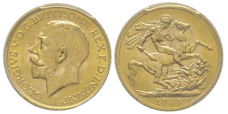 Afrique du Sud
George V 1910-1936 
Sovereign, Pretoria, 1925 SA, AU 7.98 g. 917‰...