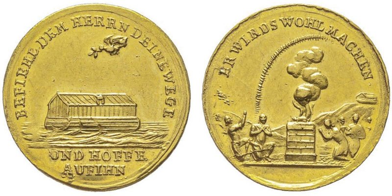 Herzogtum Schlesien
Médaille d’or au module de un ducat, 1736, AU 3.50 g.
Avers...