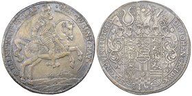Sachsen
Johann Casimir 1624-1633
Large double Reichstaler, 1624, Saalfeld, AG 57.4 g. 
Ref : Dav. 413, KM#99
Conservation : traces de manipulation sur...