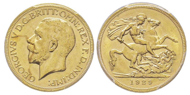 Australia
George V 1910-1936
Sovereign, Perth, 1929 P, AU 7.98 g. 917‰
Ref : Fr....