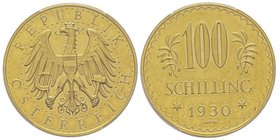 Austria
République 1918-
100 Schilling, 1930, AU 23.52 g.
 Ref : Fr. 520, KM#2842 
Conservation : PCGS PL61