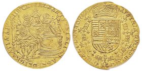 Belgique
Albert & Isabella of Spain 1598-1621
2 Souverain d'Or, AU 11.03 g.
Ref : Fr. 391, KM#23.2, Delm. 439
Conservation : PCGS AU58. Superbe