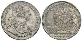 Canada, Louis XV 1715-1774
Jeton, 1757, frappe médaille, AG
Avers : LUD XV REX CHRISTIANSS Buste habillé à droite sans signature
Revers : PARAT ULTIMA...
