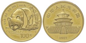 China,
100 Yuan, 1987-S, AU 31.1 g. 999‰
Ref : KM#166, PAN-44A
Conservation : PCGS MS69