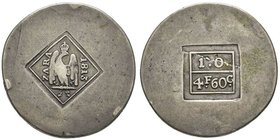 Croatia
Occupation Française (Province Illyrienne 1805-1813, Siège de Zara par l'Autriche)
4 Francs et 60 centimes, Zara, 1813, AG
Ref : KM#1, CNI 8, ...