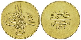Egypt
Abdul Hamid II 1876-1909
500 Qirsh, Misr (Le Caire), AH 1293 Year 1 (1876), AU 42.42 g. Ref : Fr89, KM#286, Pere-973
Ex Vente NGSA, 11 Decembre ...