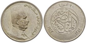 Egypt
Fouad Ier (1341-1355 AH) 1922-1936
20 Piastres, 1923 H, AG 27.92 g.
Ref : KM#338
Conservation : Superbe