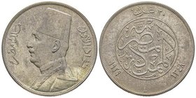 Egypt
Fouad Ier (1341-1355 AH) 1922-1936
20 Piastres, 1929, AG 28 g.
Ref : KM#352
Conservation : Superbe