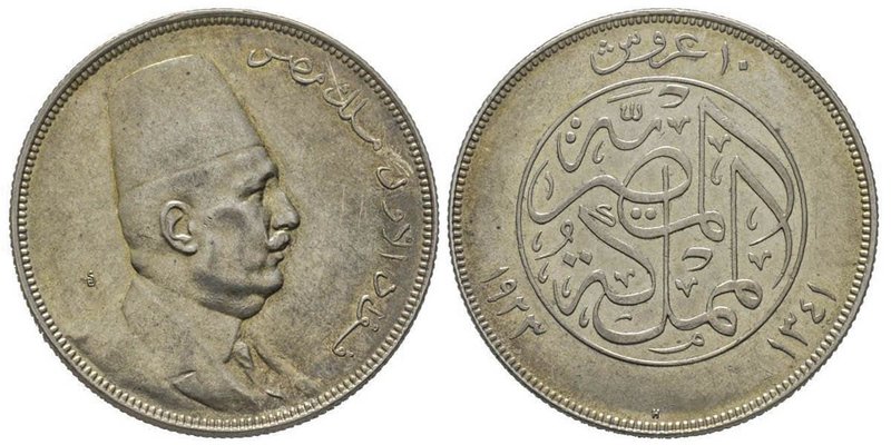 Egypt
Fouad Ier (1341-1355 AH) 1922-1936
10 Piastres, 1923 H, AG 14 g.
Ref : KM#...