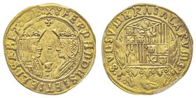 Fernando II et Isabella (Reyes Católicos) 1474-1504
Doble excelente, Sevilla, AU 7.00 g.
Ref : Cal. 73, Fr. 129
Conservation : PCGS MS62