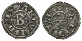 Carolingiens
Bernard l'aîné (1145-1164), Seigneurie d'Anduse et de Sauve
Obole, Languedoc, AG 0.44 g.
Avers : ANDVSIENSIS, B accosté de quatre besants...