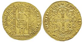 Charles V 1364-1380
Franc à pied, 1365, AU 3.72 g. 
Ref : Dup. 360, Fr. 284
Conservation : Superbe