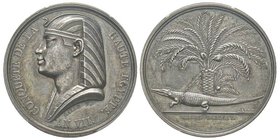Directoire 1795-1799
Médaille, Conquête de la Haute-Égypte, par Galle, AN VII (1799), AG 23.08 g. 34 mm
Avers : CONQUÊTE DE LA HAUTE ÉGYPTE AN VII, Bu...