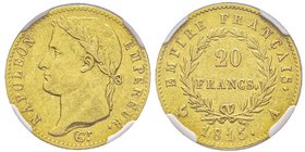 Cent-Jours, 20 mars-22 juin 1815
20 Francs, Paris, 1815 A, AU 6.45 g.
Ref : G. 1025a, Fr. 522 
Conservation : NGC AU55