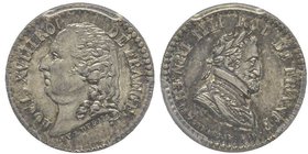 Louis XVIII 1815-1824
Jeton, ND (1814), AG 17 mm
Ref : Bramsen 1393, Julius 2898
Conservation : PCGS MS64
