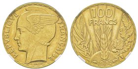 Troisième République 1870-1940
100 Francs Bazor, Paris, 1935, AU 6.55 g. 
Ref : G. 1148, Fr. 598
Conservation : NGC MS63