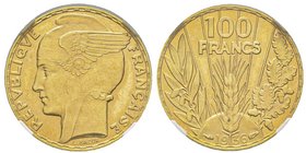 Troisième République 1870-1940
100 Francs Bazor, Paris, 1936, AU 6.55 g. 
Ref : G. 1148, Fr. 598
Conservation : NGC MS63+