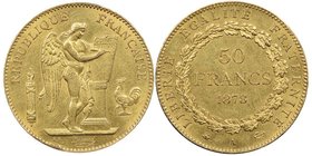 Troisième République 1870-1940
50 Francs, Paris, 1878 A, AU 16.12 g.
Ref : G. 1113, Fr. 591
Conservation : NGC MS60