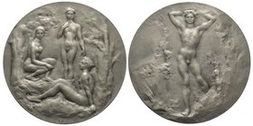 Médaille en argent par Louis Dejean, Paris, 1909, "Adolescents", AG 87 g. 57mm poinçons ARGENT Corne d'abondance.
Ref : Maier 44
Conservation : Superb...