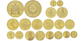 Cinquième République 1959-
Coffret “Monnaie de Paris PIEFORTS 1979” comprenant 10 pieforts en or sous coque PCGS
50 francs Hercule, AU 102 g., 400 e...