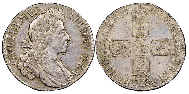 William III 1689-1702
Shilling, 1700, AG 5.95 g.
Ref : Seaby 3516, KM#504.1
Cons...