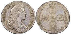 William III 1689-1702
Shilling, 1700, AG 5.95 g.
Ref : Seaby 3516, KM#504.1
Conservation : NGC MS63