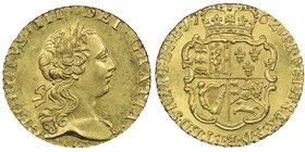 George III 1760-1820 
1/4 Guinea, London, 1762, AU 2.08 g.
Ref : Seaby 3741, Fr. 368, KM#592
Conservation : NGC MS66
