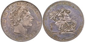 George III 1760-1820 
Crown, 1818, AG 28.2 g.
Ref : Seaby 3787, KM#675
Conservation : NGC AU58