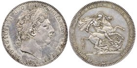 George III 1760-1820 
Crown, 1819, AG 28.33 g.
Ref : Seaby 3787, KM#675
Conservation : NGC MS61