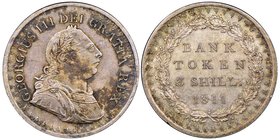 George III 1760-1820 
3 Shillings, Bank of England, 1811, AG 14.66 g.
Ref : Seaby 3769, KM#Tn4
Conservation : NGC MS62