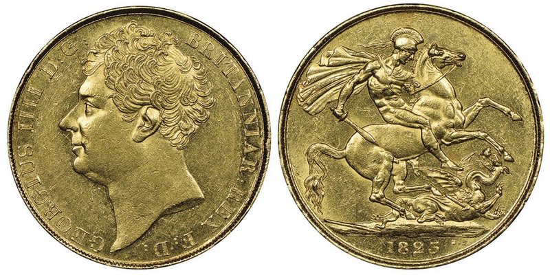 George IV 1820-1830
2 Pounds, 1823, AU 16 g.
Ref : Seaby 3798, Fr. 375, KM#690
C...