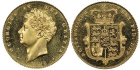 George IV 1820-1830
Half sovereign, 1826, AU 3.99 g.
Ref : Seaby 3804, Fr. 380a, KM#700, Marsh 407 A Conservation : NGCS PROOF Details, rayures dans l...