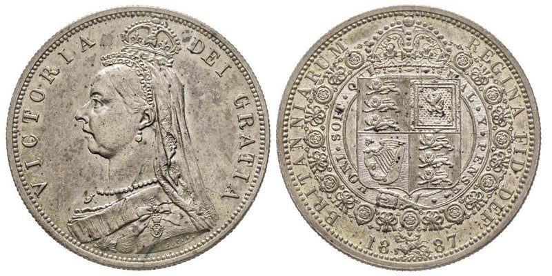 Victoria 1837-1901 
1/2 Crown, 1887, AG 14.19 g.
Ref : Seaby 3924, KM#764
Conser...