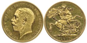 George V 1910-1936
2 Pounds, 1911, AU 15.97 g.
Ref : Seaby 3995, Fr. 403, KM#821 Conservation : NGC PROOF 62
