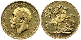 George V 1910-1936
Sovereign, 1911, AU 7.98 g.
Ref : Seaby 3996, Fr. 404, KM#820
Conservation : NGC PROOF 63