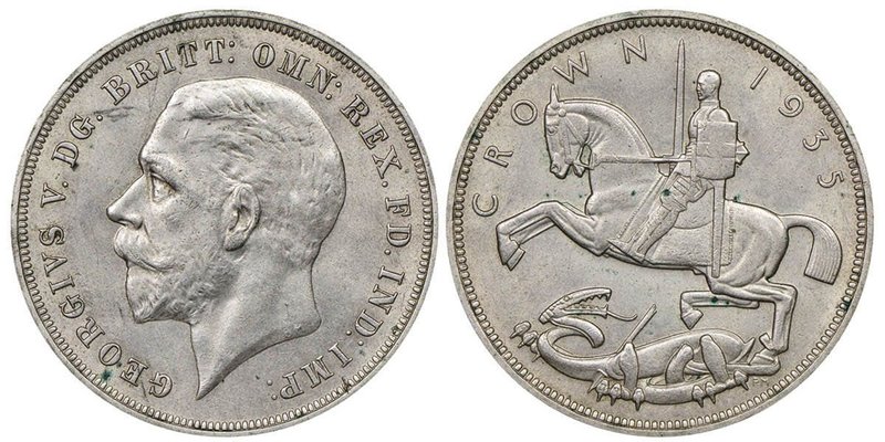 George V 1910-1936
Crown, 1935, AG 28.21 g.
Ref : Seaby 4048, KM#842
Conservatio...