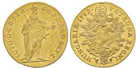 Josef II 1765-1790
Ducat, 1782, AU 3.47 g.
Ref : Fr. 196, Huszar 1863
Conservation : TTB/SUP