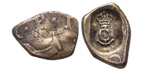 Saint-Dopmingue (Haiti)
1 Escalin du Cap, 1781-1792, AG 2.30 g.
Contremarquée d'un "C" sur une ancre couronnée
Ref : Lec. 5 (cette monnaie)
Conservati...