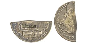 Tortola 
4 Shillings 1 1/2 Pence (1/2 Dollar), ND (1801), AG 13.18 g.
Ref : KM#7, Prid. 1
Ex Vente Ponterio 157, 2011, lot 1327
Conservation : TTB