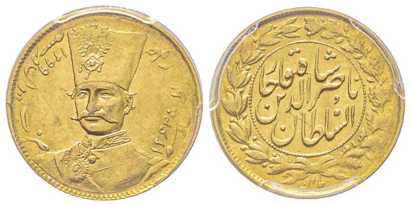 Iran
Nasir al-Din Shah 1848-1896
1 Toman, 1880, AU 2.87 g. Ref : Fr. 62, KM#933 ...