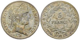 Département du Tibre (ou de Rome) 1808-1814
5 Francs, Rome, 1812, AG 24.95 g.
Ref : G. 584, KM#694.2
Conservation : presque FDC. Très Rare. Conserv...